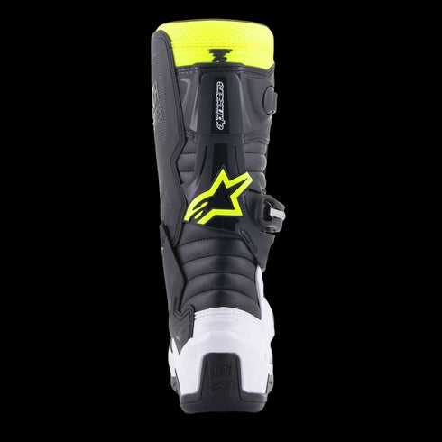 Alpinestars Tech 7S Youth Boots - Black/Enamel White/Blue/Yellow Fluo