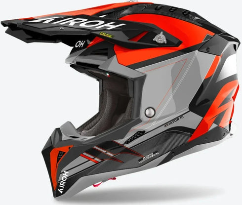Airoh 2024 Aviator 3 Saber Helmet - Orange Gloss