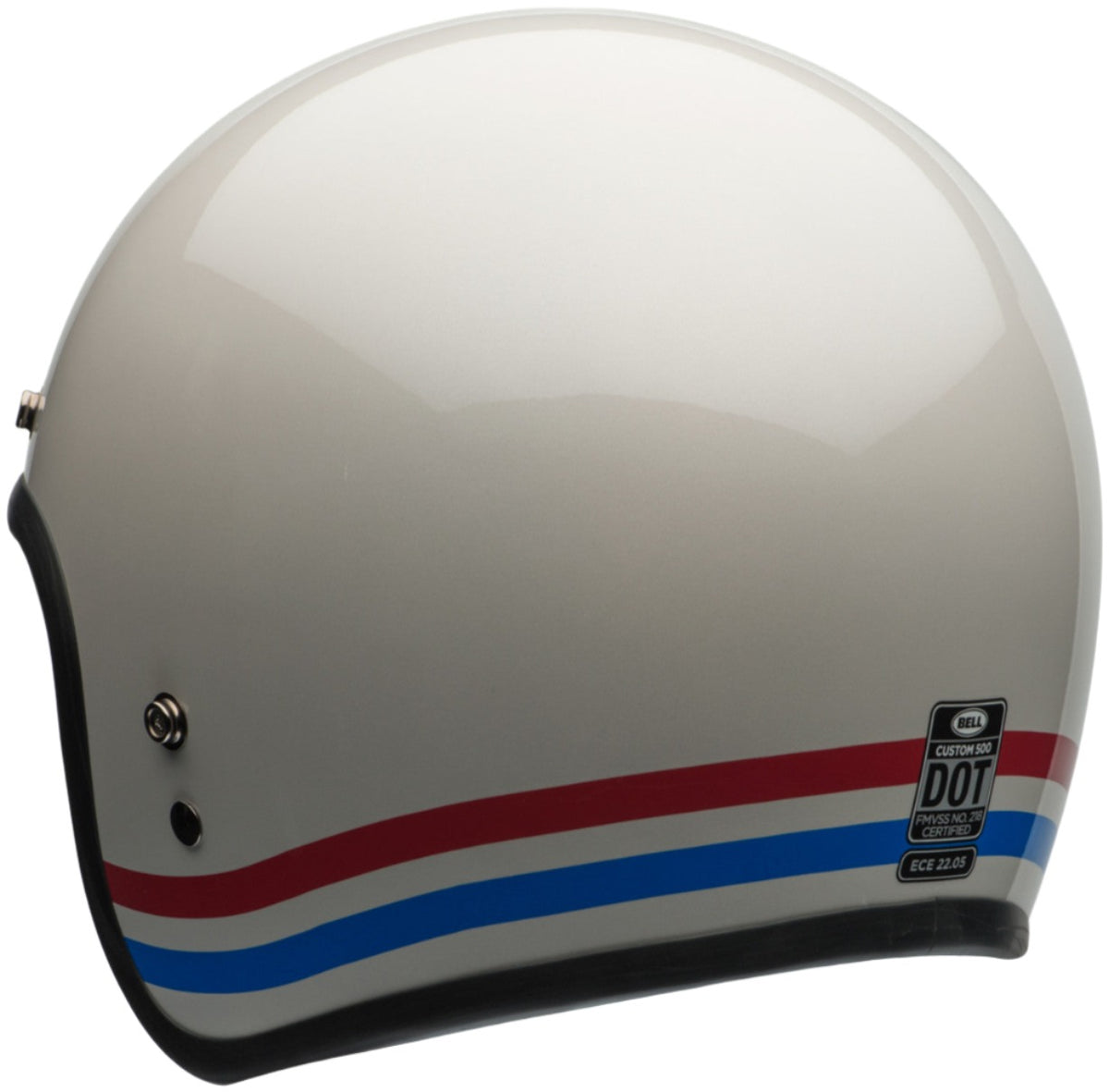 Bell 2022 Custom 500 Helmet Stripes Pearl White Bike Kings