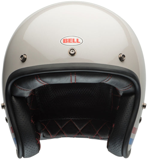 Bell 2022 Custom 500 Helmet - Stripes Pearl White