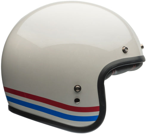 Bell 2022 Custom 500 Helmet - Stripes Pearl White