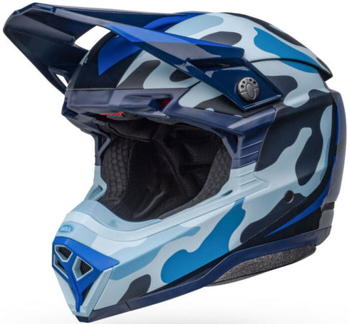 Bell Moto-10 Spherical Ferrandis Merchant Helmet - Dark Blue/Light Blue (ECE 22.06)