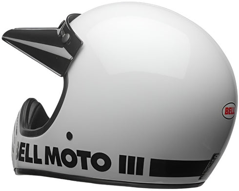 Bell Moto-3 Classic Helmet - White Gloss (ECE 20.06)