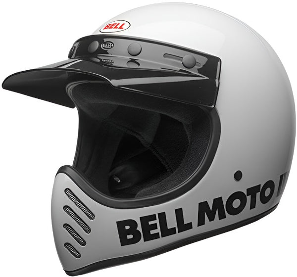 Bell Moto-3 Classic Helmet - White Gloss (ECE 20.06)