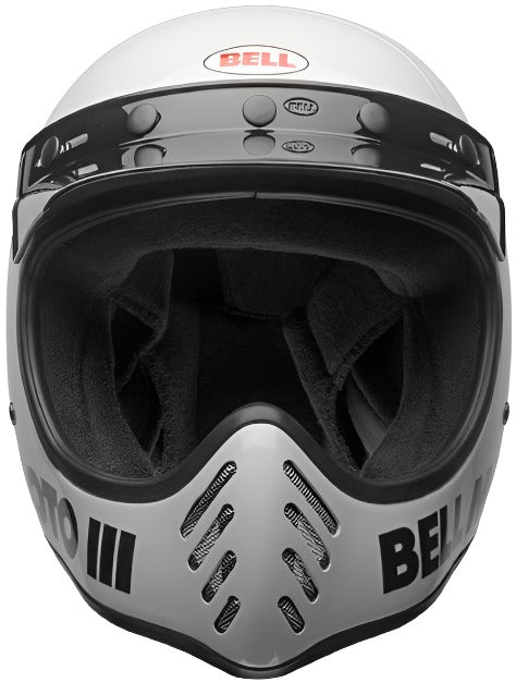 Bell Moto-3 Classic Helmet - White Gloss (ECE 20.06)