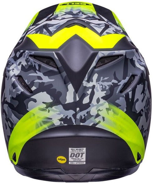 Bell Moto-9 MIPS Venom Helmet - Black Camo/Hi-Viz Yellow Matt