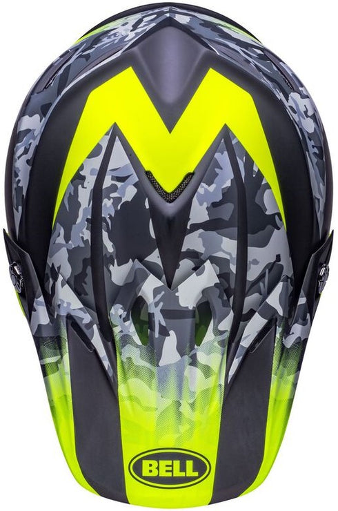 Bell Moto-9 MIPS Venom Helmet - Black Camo/Hi-Viz Yellow Matt