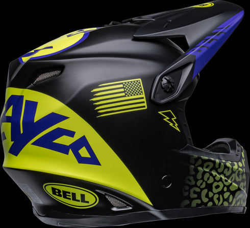 Bell Youth Moto-9 MIPS Slayco Helmet - Black Matt/Hi-Viz Yellow
