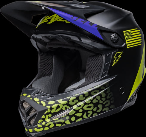 Bell Youth Moto-9 MIPS Slayco Helmet - Black Matt/Hi-Viz Yellow
