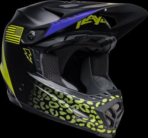 Bell Youth Moto-9 MIPS Slayco Helmet - Black Matt/Hi-Viz Yellow
