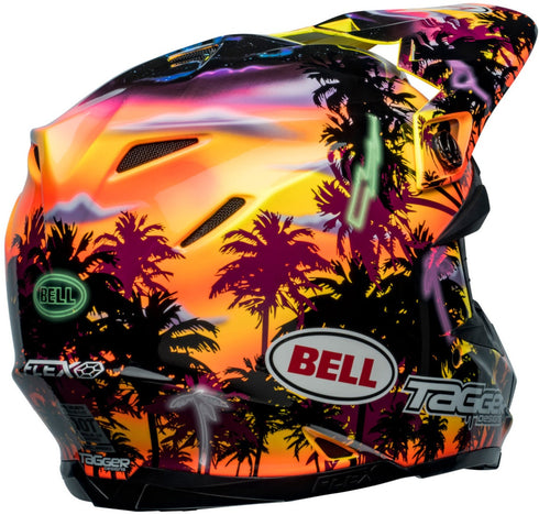 Bell 2023 Moto-9S Flex Tagger Tropical Fever Helmet - Yellow/Orange Gloss (ECE 22.06)