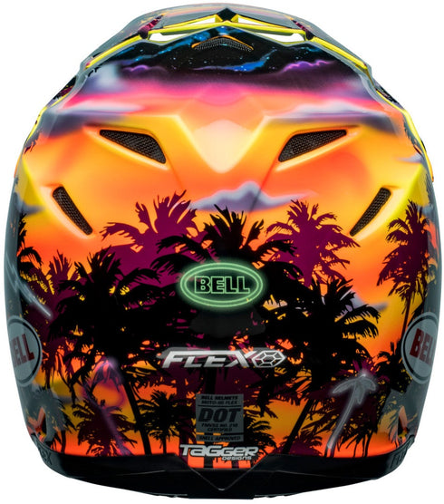 Bell 2023 Moto-9S Flex Tagger Tropical Fever Helmet - Yellow/Orange Gloss (ECE 22.06)