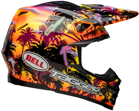 Bell 2023 Moto-9S Flex Tagger Tropical Fever Helmet - Yellow/Orange Gloss (ECE 22.06)