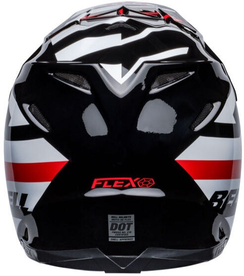 Bell Moto-9S Flex Banshee Helmet - Black/Red Gloss (ECE 20.06)