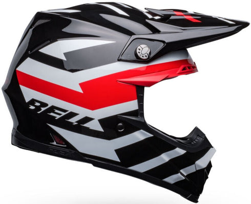 Bell Moto-9S Flex Banshee Helmet - Black/Red Gloss (ECE 20.06)