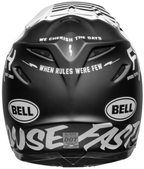 Bell Moto-9S Flex Fasthouse Flex Crew Helmet - Black/White Matt (ECE 22.06)
