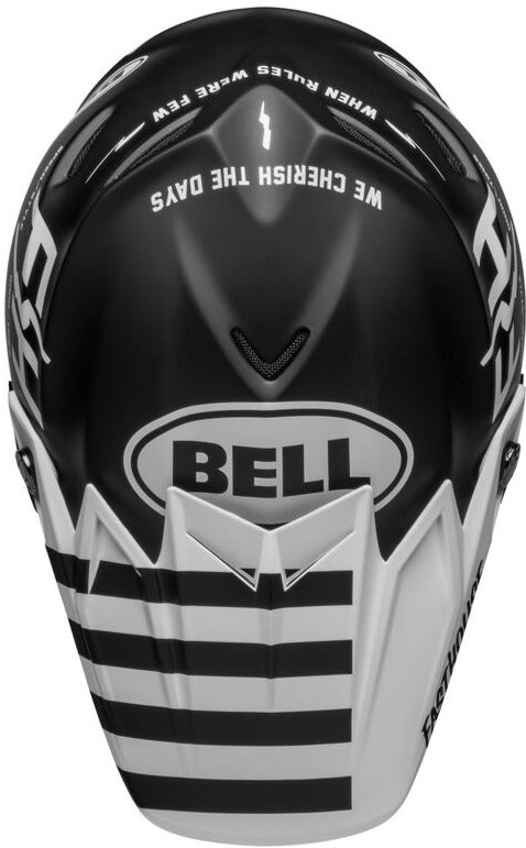 Bell Moto-9S Flex Fasthouse Flex Crew Helmet - Black/White Matt (ECE 22.06)