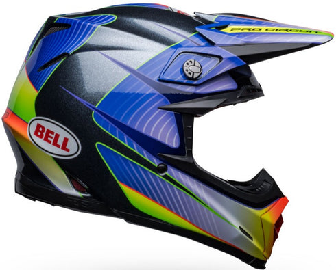 Bell 2023 Moto-9S Flex Pro Circuit Replica Helmet - Silver Gloss/Metallic Flake (ECE 22.06)