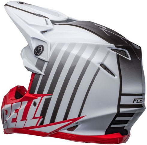 Bell Moto-9S Flex Sprint Helmet - White/Red Matt/Gloss (ECE 20.06)