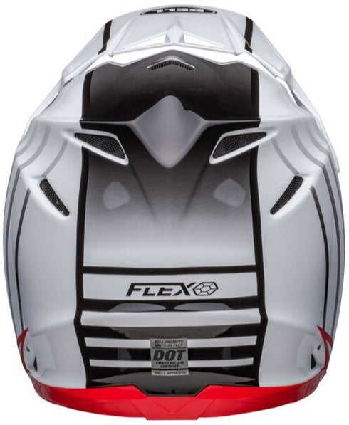 Bell Moto-9S Flex Sprint Helmet - White/Red Matt/Gloss (ECE 20.06)