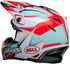 Bell 2023 MOTO-9S Flex Tagger Edge Helmet - White Gloss/Aqua (ECE 22.06)