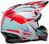 Bell 2023 MOTO-9S Flex Tagger Edge Helmet - White Gloss/Aqua (ECE 22.06)