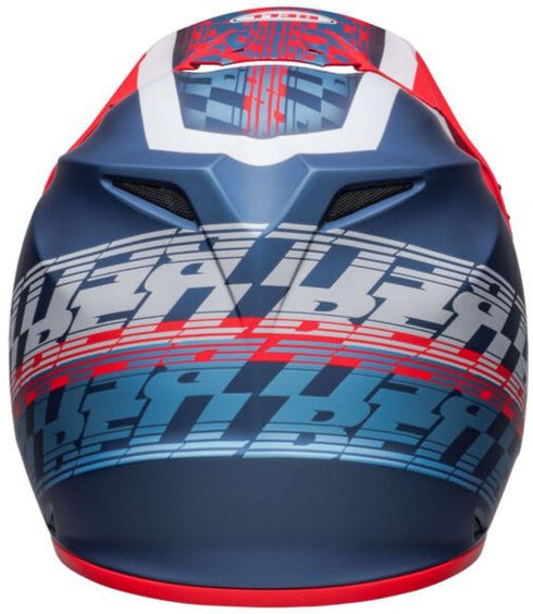 Bell MX-9 MIPS Offset Helmet - Metallic Blue/White Matt