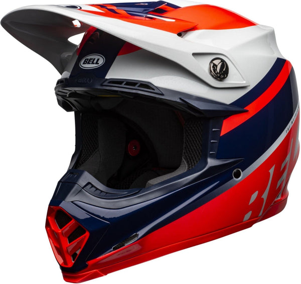 Bell Moto-9 MIPS Prophecy Helmet - Red/Navy/Grey