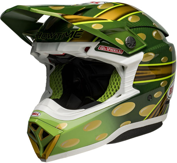 Bell MX 2022 Moto-10 Spherical Mcgrath Replica Helmet - Gold/Green