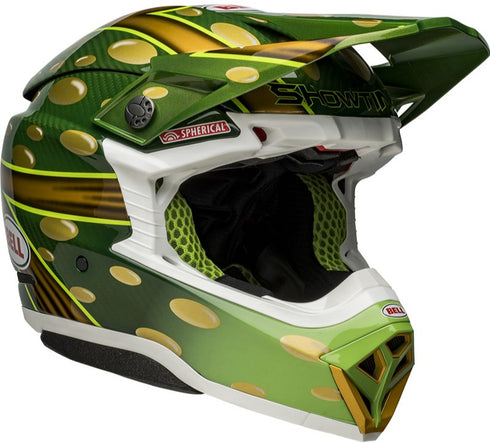 Bell MX 2022 Moto-10 Spherical Mcgrath Replica Helmet - Gold/Green