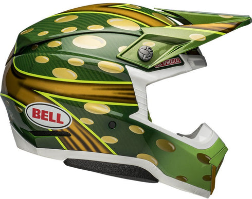 Bell MX 2022 Moto-10 Spherical Mcgrath Replica Helmet - Gold/Green