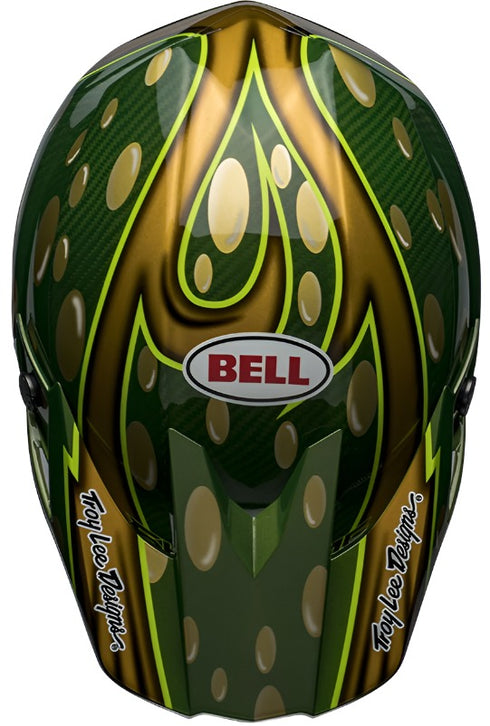 Bell MX 2022 Moto-10 Spherical Mcgrath Replica Helmet - Gold/Green