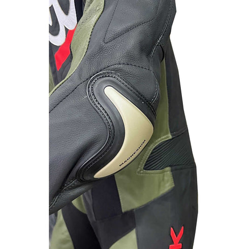 Berik 2.0 GP3 Leather Body Suit - Black/Green/Grey