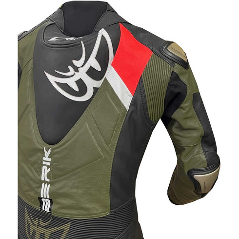 Berik 2.0 GP3 Leather Body Suit - Black/Green/Grey