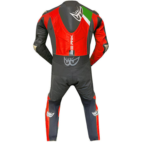 Berik 2.0 GP3 Leather Body Suit - Red/Black