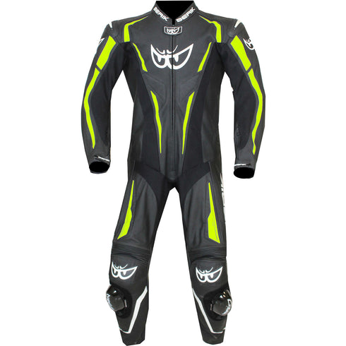 Berik 2.0 Leather Body Suit - Black/Hi-Vis Yellow