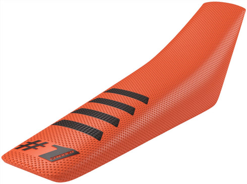 OneGripper Universal Ribbed Seat Cover - Orange/Black