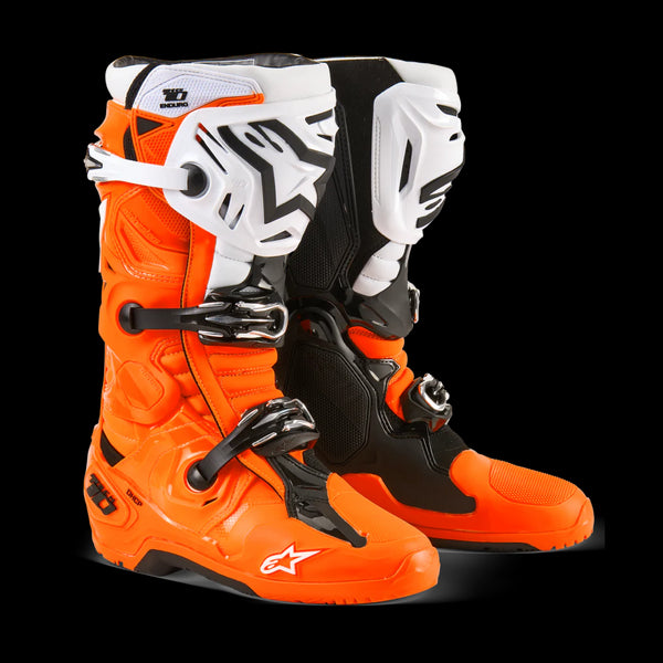 Alpinestars Tech 10 Enduro Boots Orange/Black/White