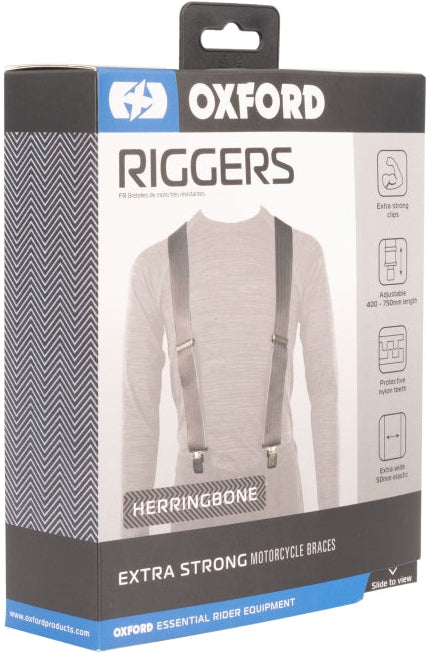 Oxford Riggers Extra Strong Motorcycle Braces - Herringbone