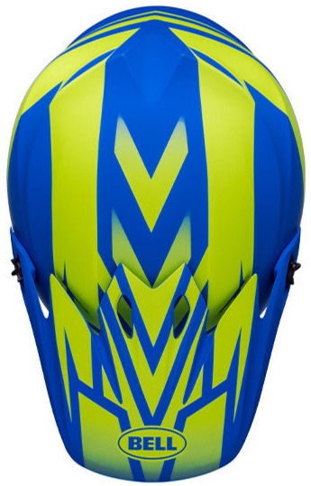 Bell MX-9 MIPS Disrupt Helmet - Blue/Hi-Viz Matt