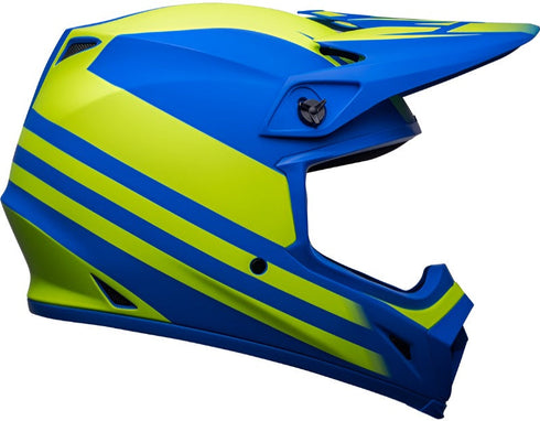 Bell MX-9 MIPS Disrupt Helmet - Blue/Hi-Viz Matt