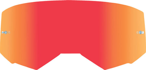 Fly Racing 2021 Goggle Single Lens with Post - Red Mirror/Clear