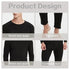 SBK Accessories Fleece Thermal Undersuit Set - Black
