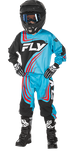 Fly Racing 2025 Youth F-16 Pants - Cyan/Black/Red