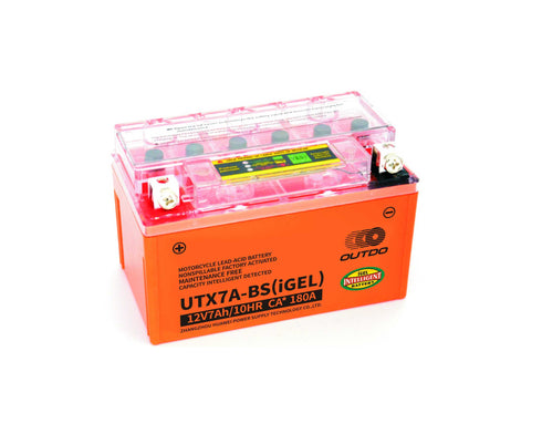 OUTDO iGEL Maintenance Free Motorcycle Battery - UTX7A-BS