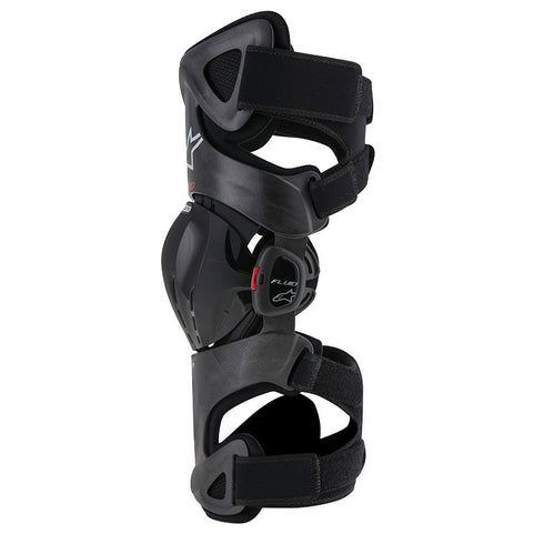 Alpinestars Fluid Tech Carbon (Right) Knee Brace - Anthracite/Red/White (SOLD AS SINGLE UNIT)