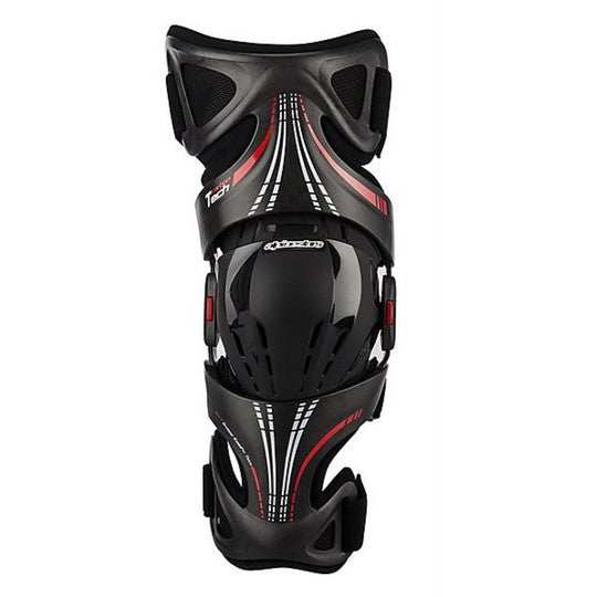 Alpinestars Fluid Tech Carbon (Right) Knee Brace - Black/Red