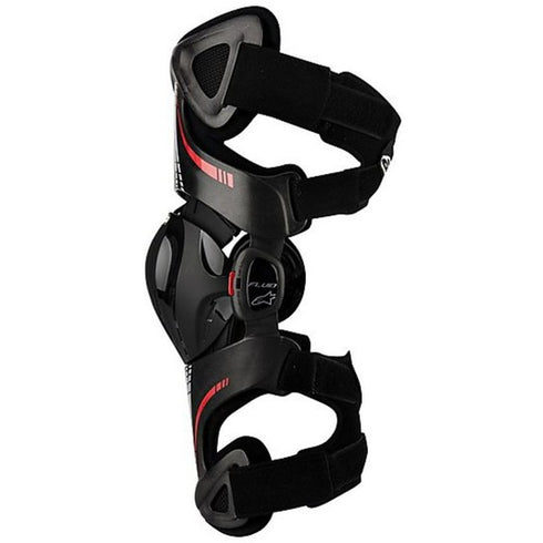 Alpinestars Fluid Tech Carbon (Left) Knee Brace - Black/Red