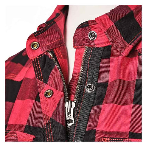Nexo Flanel Rider Shirt - BLACK/RED