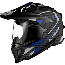 LS2 MX701 Carbon Explorer Adventure Helmet - Blue